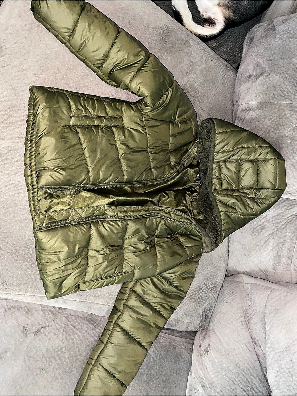 DSG Boys Lightweight Puffer Jacket Green XS
